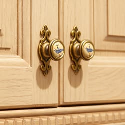 vintage ceramic cabinet knobs bird floral drawer pulls set