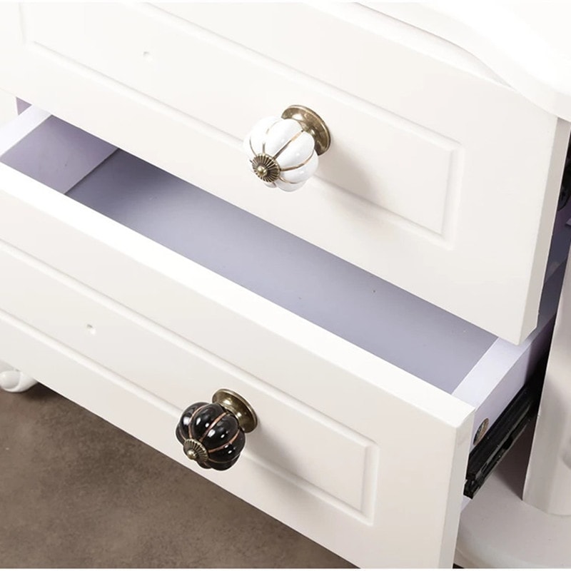 Vintage Pumpkin Ceramic Cabinet Knobs For Drawers Dressers And Kitchen Cupboards 4