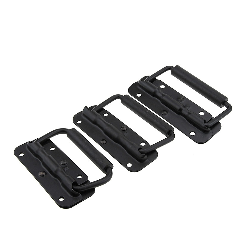 Black Spring Loaded Handle For Toolbox Cabinet Case Folding Grip Replacement 2