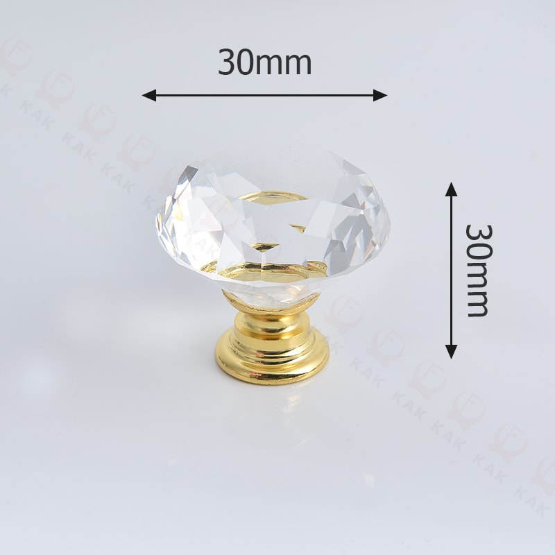 Crystal Cabinet Knobs Gold Drawer Handles Set Luxury Diamond Kitchen Cabinet Pulls 7
