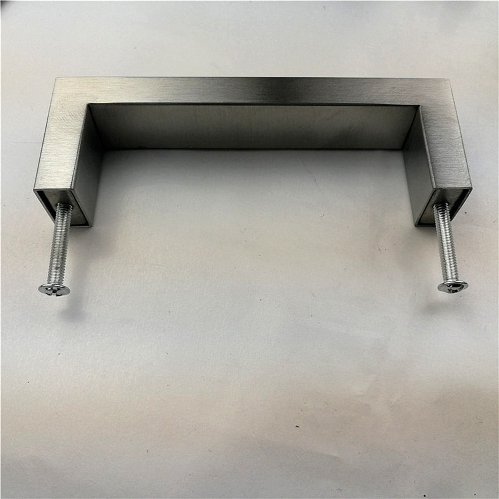 Modern Stainless Steel Cabinet Handles Brushed Nickel Square Bar Kitchen Cabinet Pulls 3