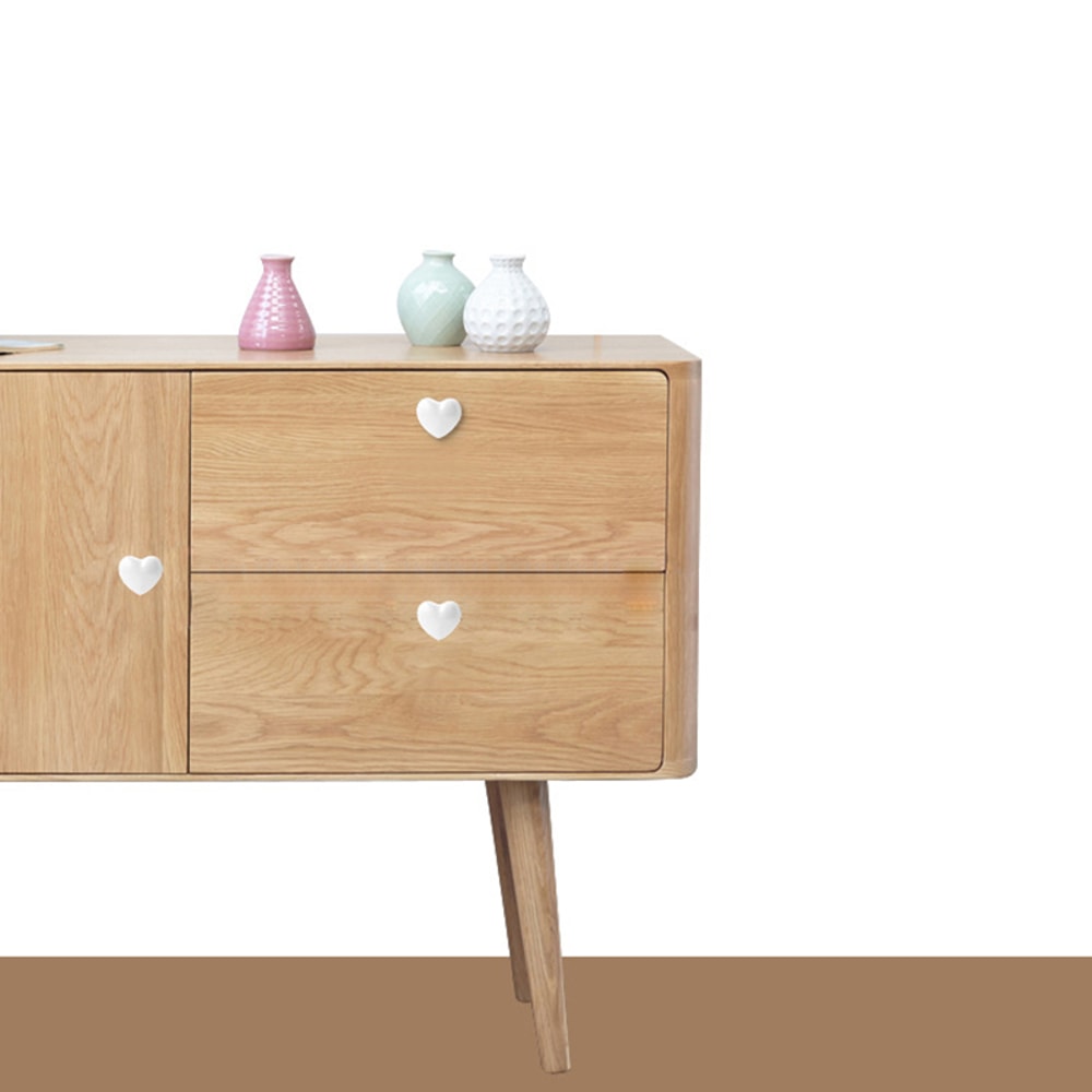 Colorful Heart Ceramic Cabinet Knobs For Kids Room Drawers And Closets 3