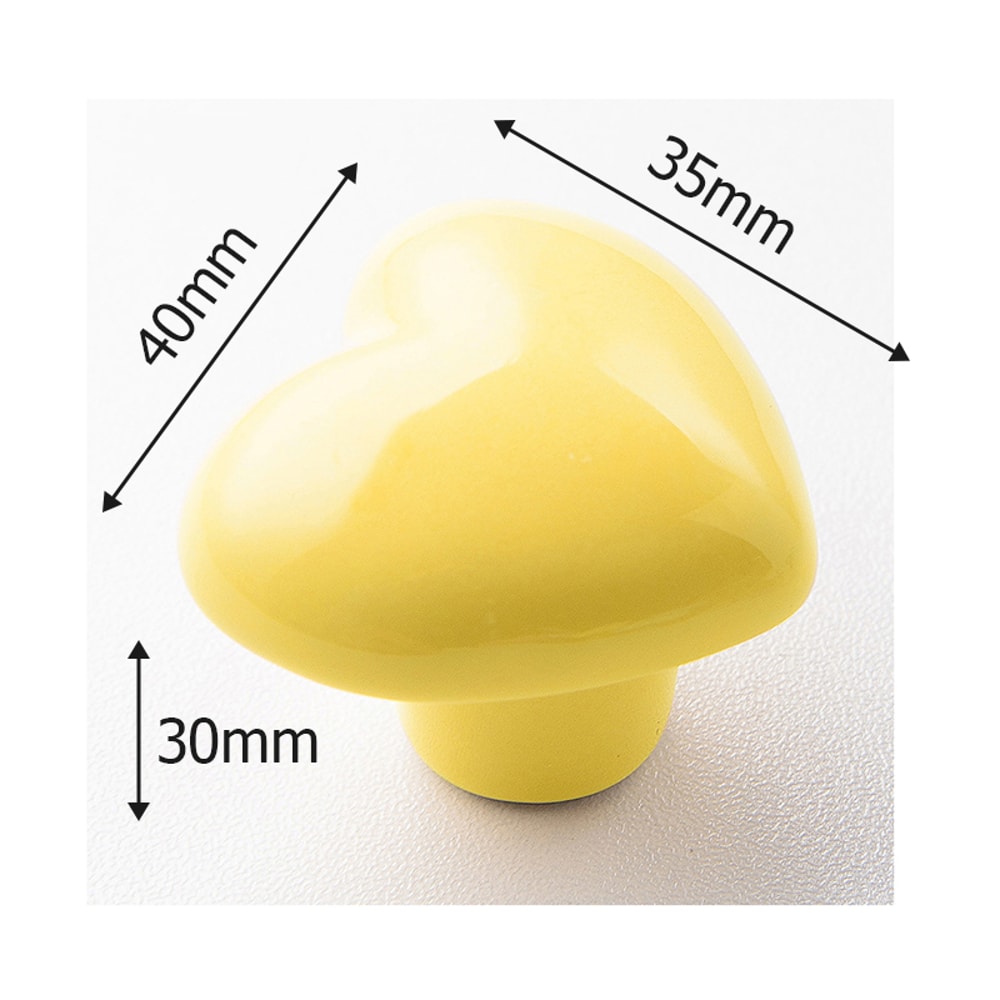Colorful Heart Ceramic Cabinet Knobs For Kids Room Drawers And Closets 7