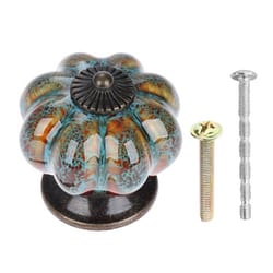 vintage pumpkin ceramic cabinet knob antique dresser pull for drawers and cupboards