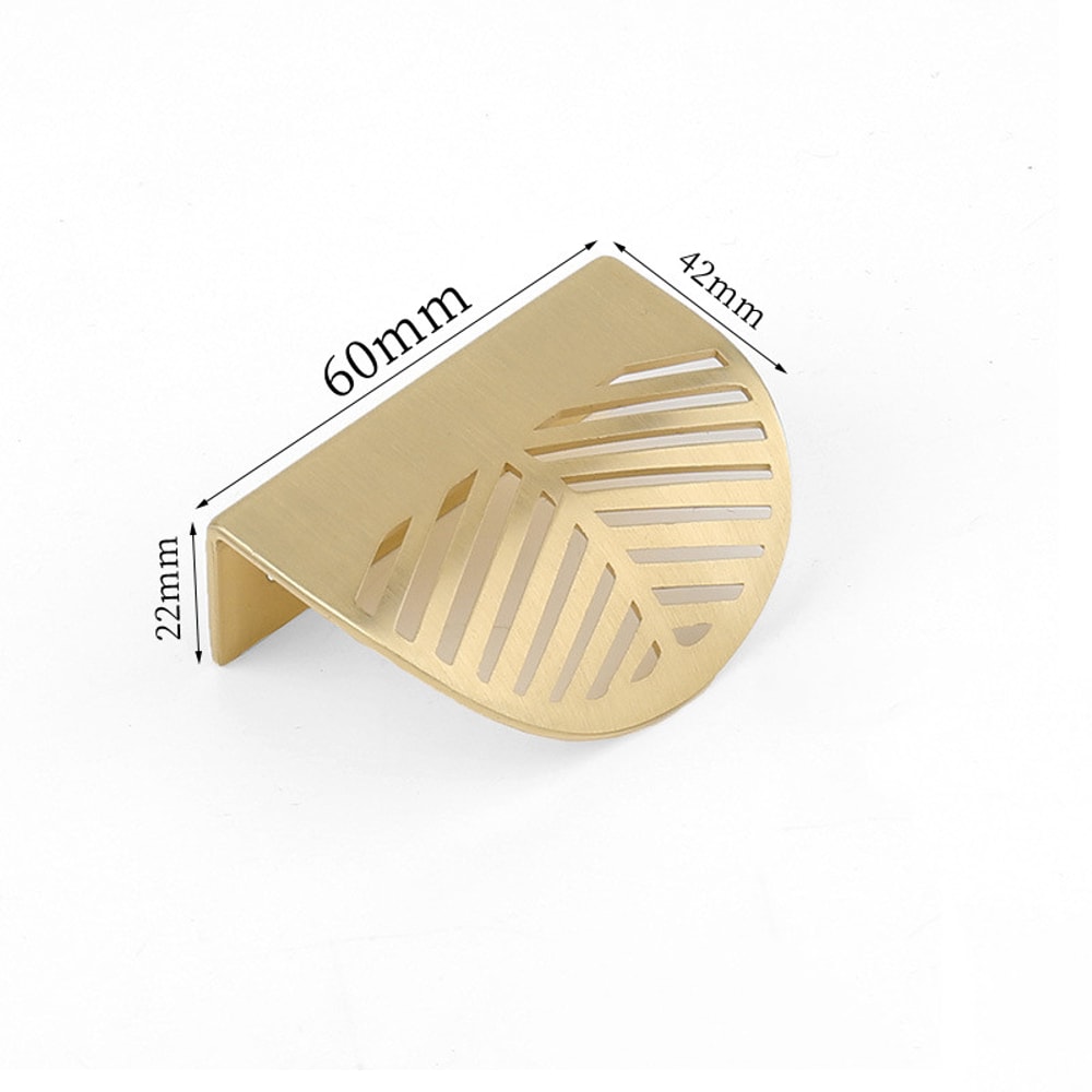 Brushed Gold Leaf Cabinet Pulls And Knobs For Drawers And Cabinets 5