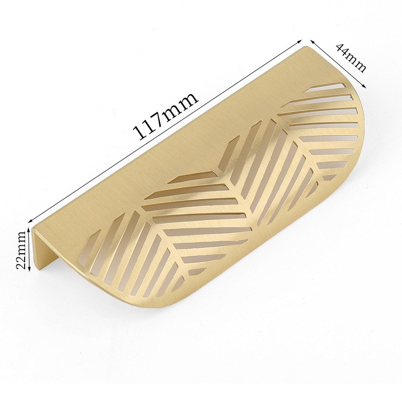 Brushed Gold Leaf Cabinet Pulls And Knobs For Drawers And Cabinets 6