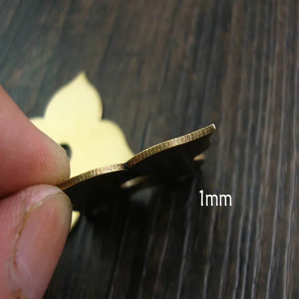 Vintage Leaf Brass Cabinet Knob Antique Drawer Pull for Kitchen Cabinets