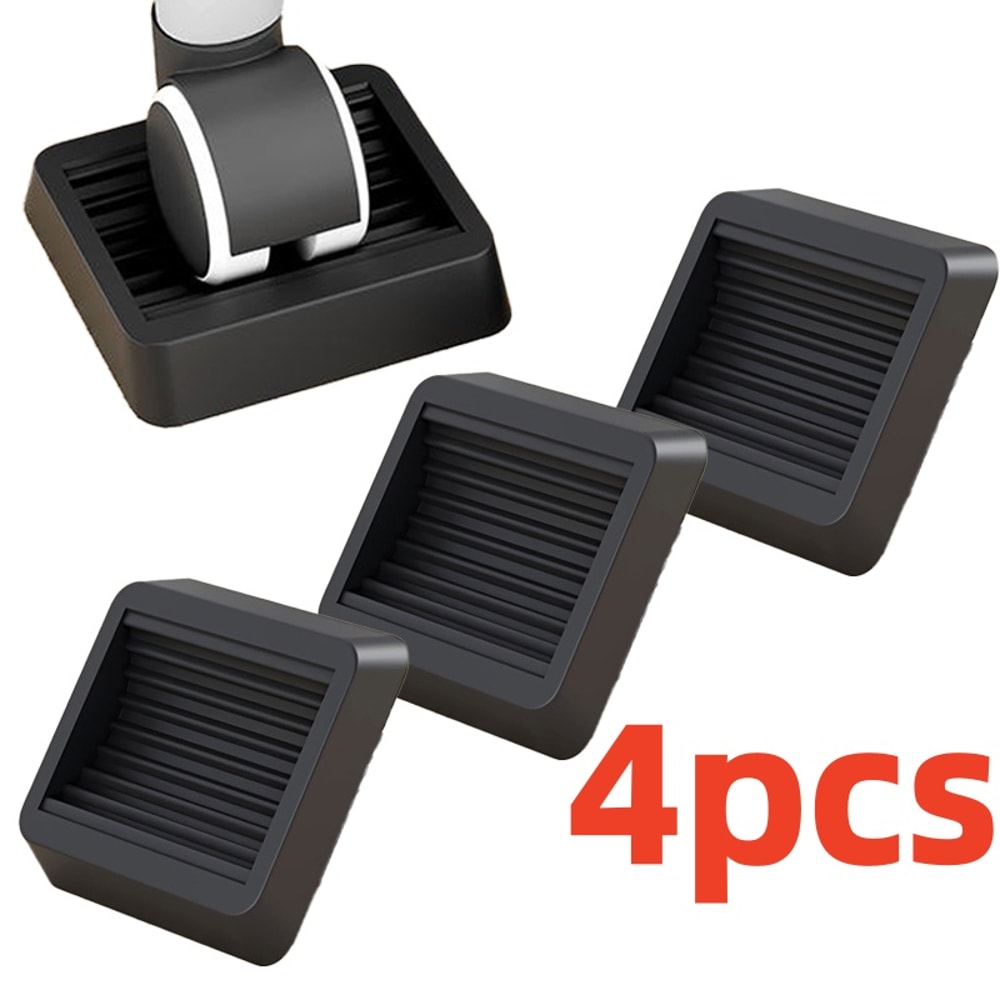 Silicone Furniture Caster Cups for Chairs and Beds Non Slip Hardwood Floor Protectors