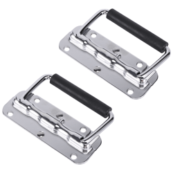 stainless steel folding toolbox handle set, spring loaded chest pulls