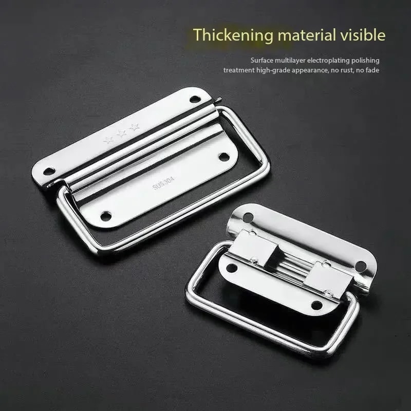 Heavy Duty Stainless Steel Folding Handle For Toolbox And Industrial Cabinets 4
