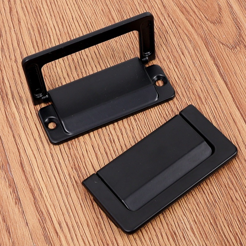 Matte Black Recessed Cabinet Handle Hidden Drawer Pull For Modern Cabinets 0