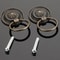 Vintage Ring Pull Cabinet Knobs Pack Antique Bronze Drawer Handles with Screws