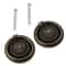 Vintage Ring Pull Cabinet Knobs Pack Antique Bronze Drawer Handles with Screws