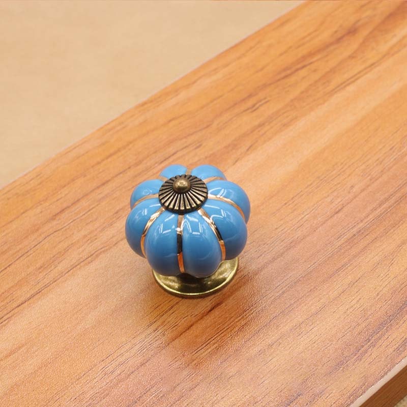 Vintage Ceramic Pumpkin Cabinet Knobs For Drawers And Cupboards 7