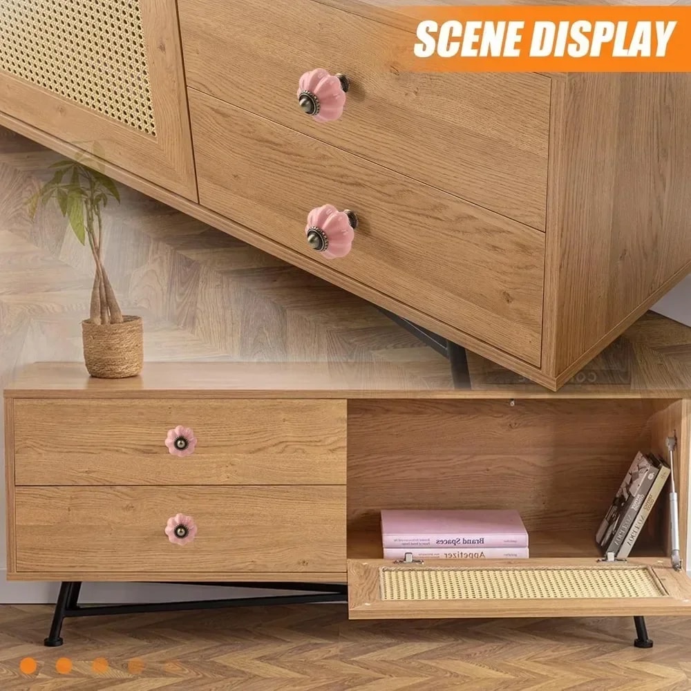 Vintage Ceramic Pumpkin Cabinet Knobs For Kitchen Cabinets Dresser Drawers And Wardrobes 4