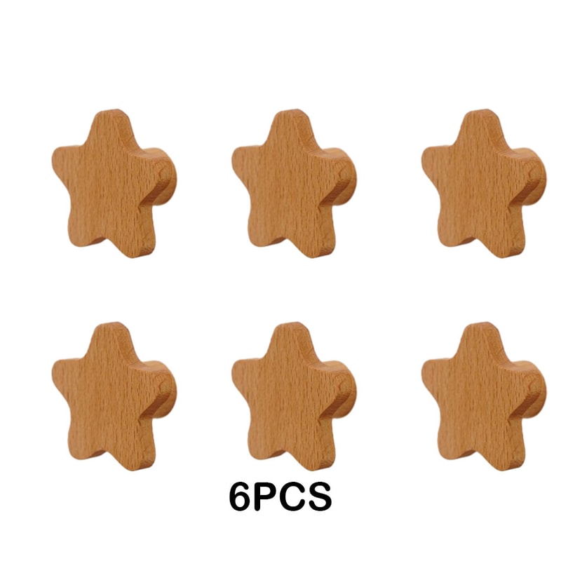 Cloud And Star Wooden Kids Drawer Knobs For Dressers And Cabinets 3