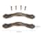 Vintage Floral Cabinet Pulls Antique Bronze Zinc Alloy Drawer Handles Set
