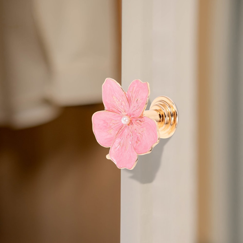 Elegant Flower Cabinet Knobs for Drawers and Dressers