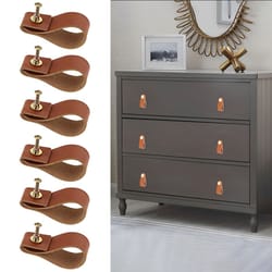 handmade leather cabinet pulls set minimalist drawer handles for kitchen and dresser