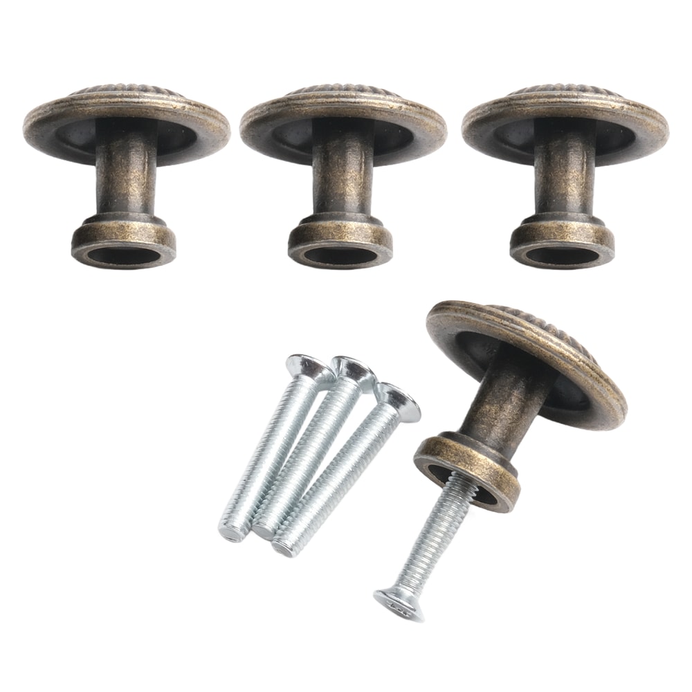 Vintage Bronze Cabinet Knobs Set Antique Dresser and Jewelry Box Pulls