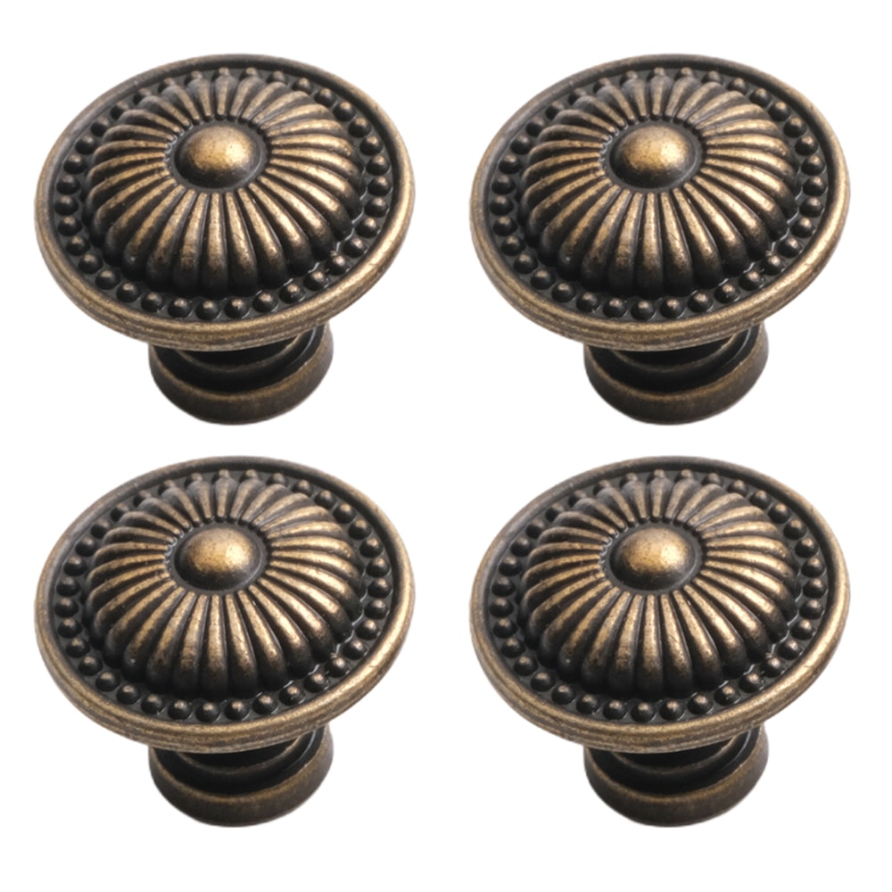 Vintage Bronze Cabinet Knobs Set Antique Dresser and Jewelry Box Pulls