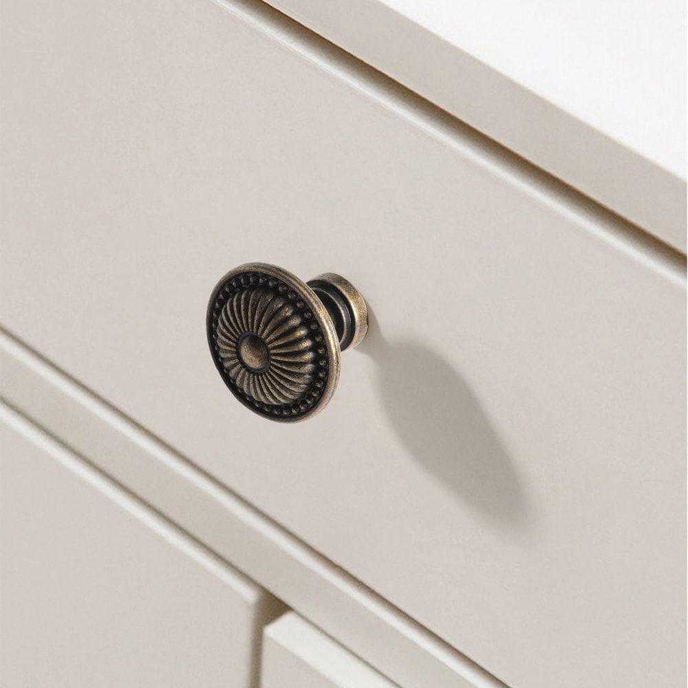 Vintage Bronze Cabinet Knobs Set Antique Dresser and Jewelry Box Pulls