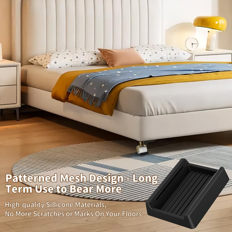 Silicone Furniture Caster Cups for Office Chair Wheels and Hardwood Floor Protection