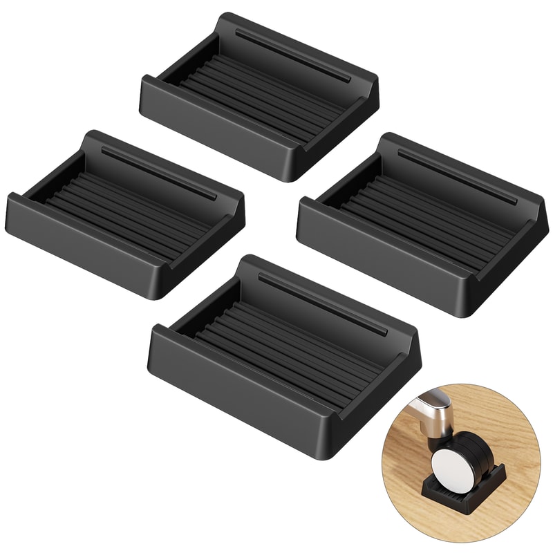 Silicone Furniture Caster Cups for Office Chair Wheels and Hardwood Floor Protection