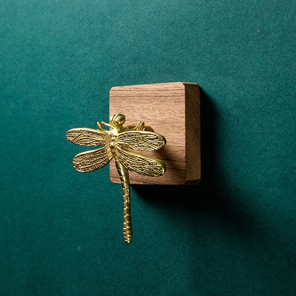 Dragonfly Drawer Knob In Brass For Cabinets Dressers And Wardrobes 0
