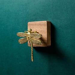 dragonfly drawer knob in brass for cabinets, dressers and wardrobes