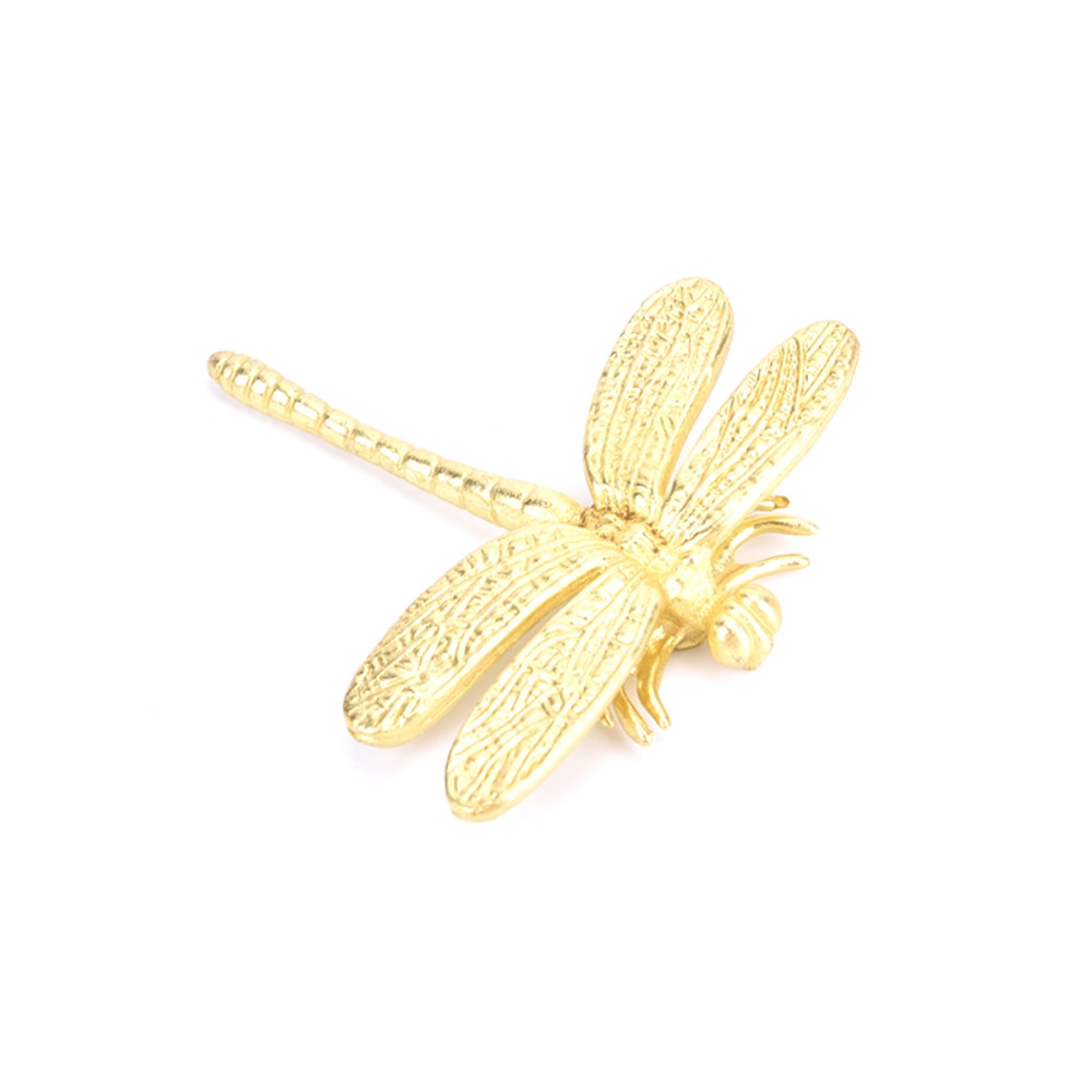 Dragonfly Drawer Knob In Brass For Cabinets Dressers And Wardrobes 4