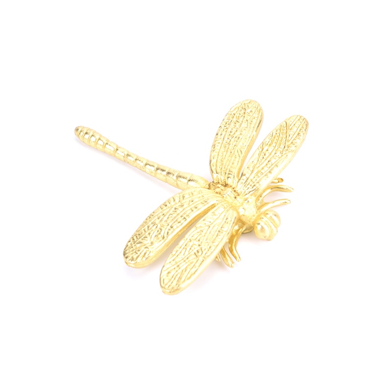 Dragonfly Drawer Knob In Brass For Cabinets Dressers And Wardrobes 4