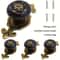Vintage Floral Ceramic Cabinet Knobs with Antique Backplate