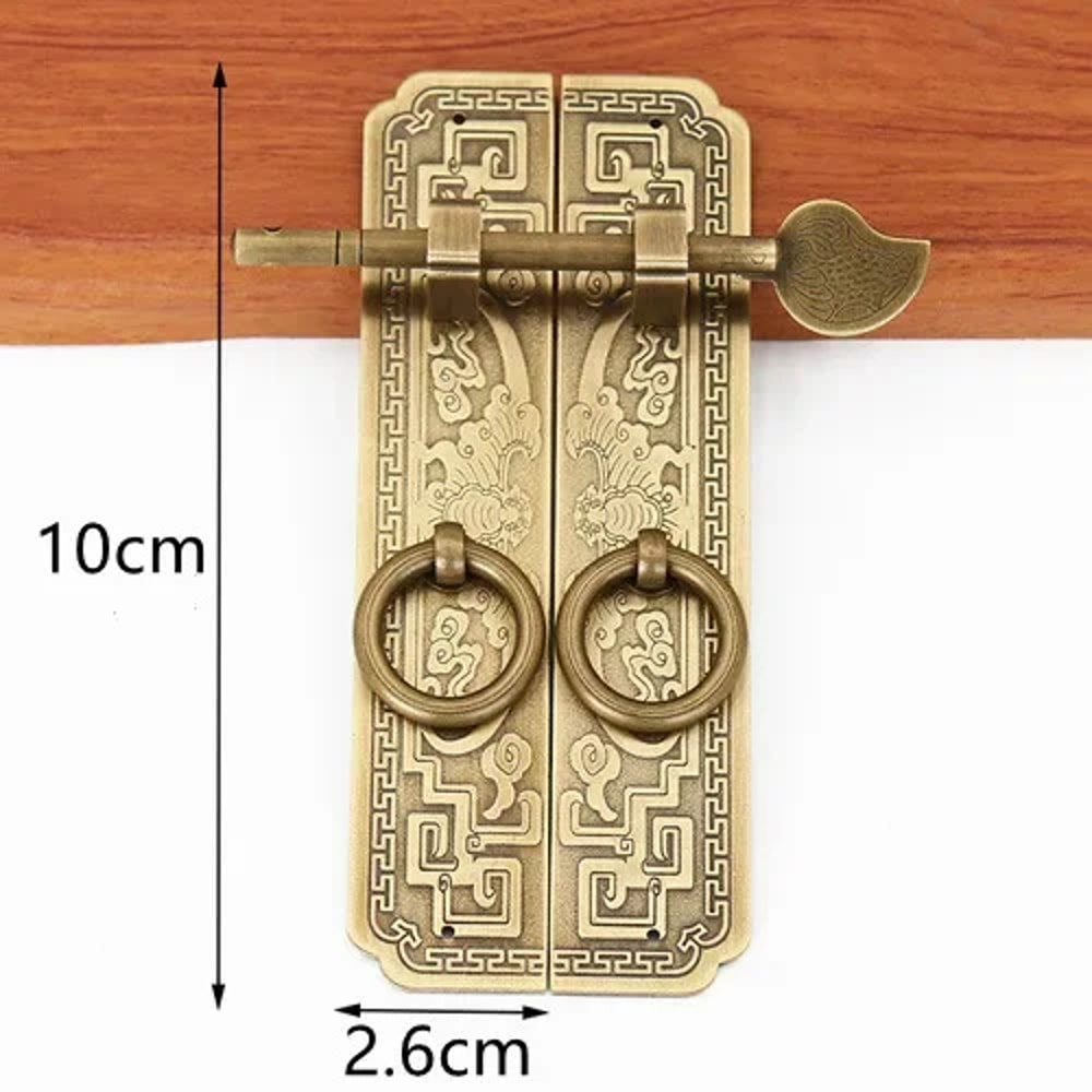 Vintage Chinese Style Pure Copper Cabinet Handle For Wardrobe Bookcase And Furniture Doors 5