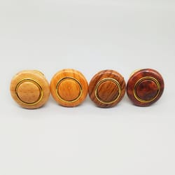 modern wood grain cabinet knobs pack round single hole drawer pulls