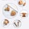 Modern Wood Grain Cabinet Knobs Pack Round Single Hole Drawer Pulls 2