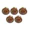 Modern Wood Grain Cabinet Knobs Pack Round Single Hole Drawer Pulls 7