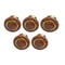 Modern Wood Grain Cabinet Knobs Pack Round Single Hole Drawer Pulls 7
