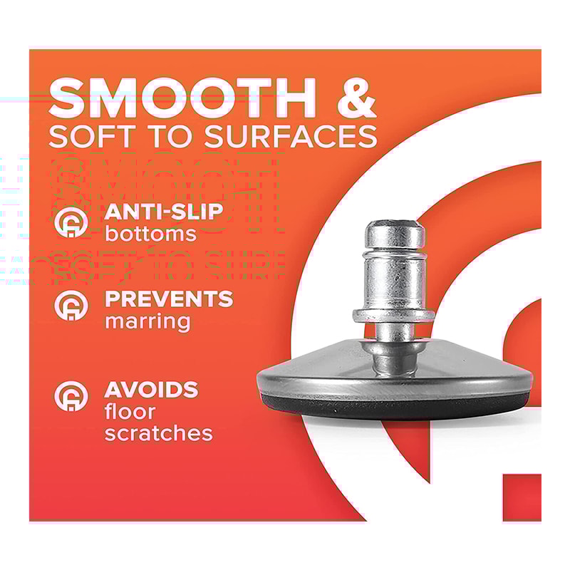 Office Chair Bell Glides Set Stem Fixed Feet Replacement