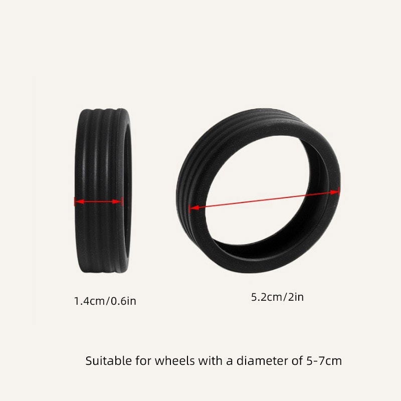 Silent Silicone Luggage Wheel Covers Set For Suitcase Wheel Protection 5