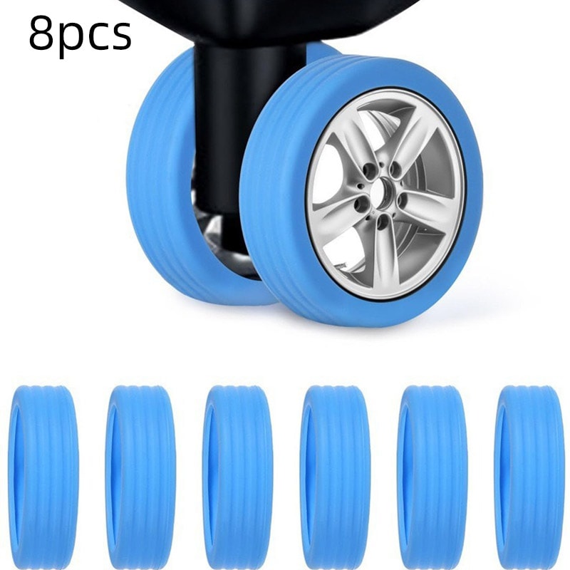 Silent Silicone Luggage Wheel Covers Set For Suitcase Wheel Protection 6
