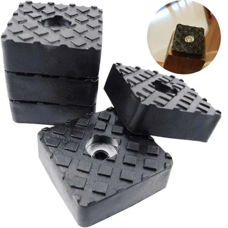 Non Slip Furniture Pads With Screws Square Chair Leg Floor Protectors 0