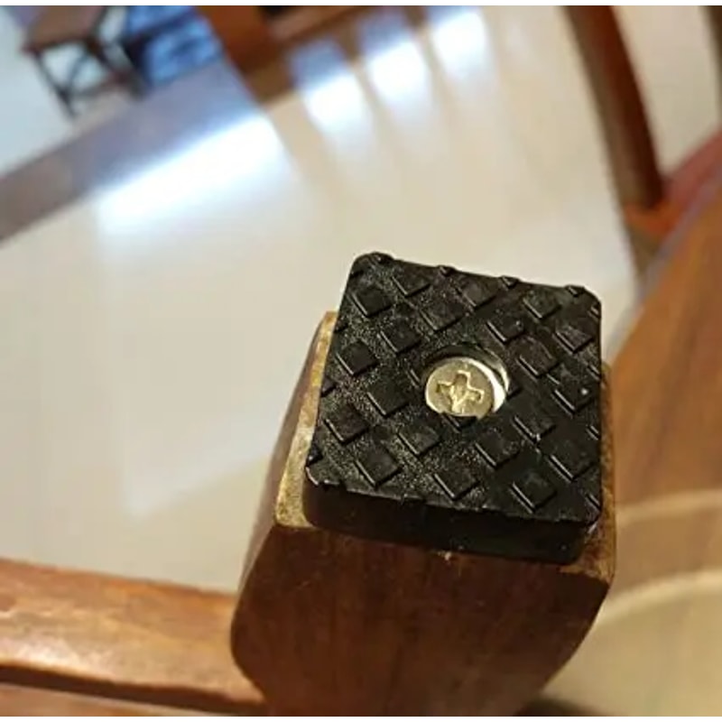 Non Slip Furniture Pads With Screws Square Chair Leg Floor Protectors 3