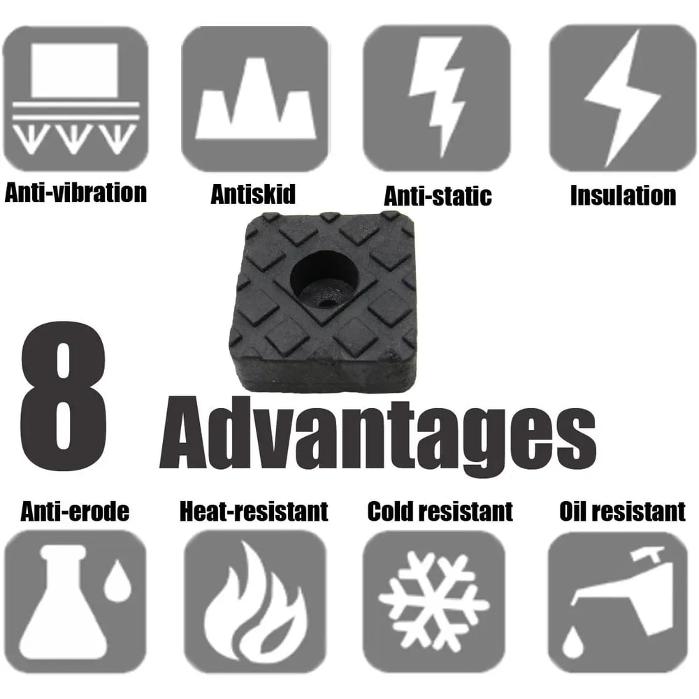 Non Slip Furniture Pads With Screws Square Chair Leg Floor Protectors 5