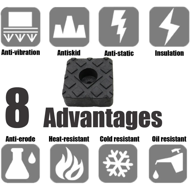 Non Slip Furniture Pads With Screws Square Chair Leg Floor Protectors 5