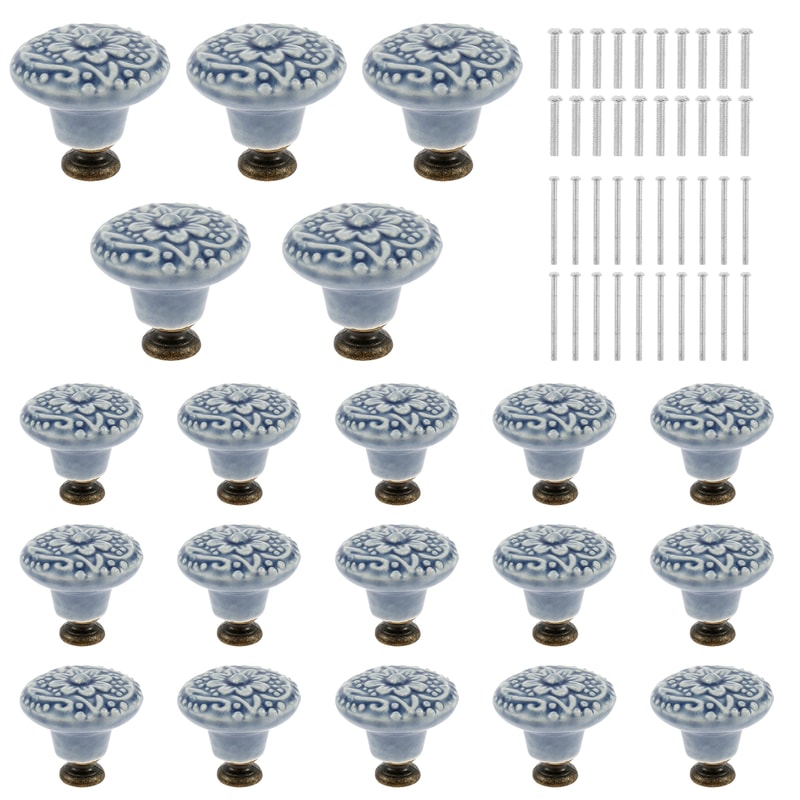 Vintage Ceramic Cabinet Knobs Set For Drawers Dressers And Cupboards 7
