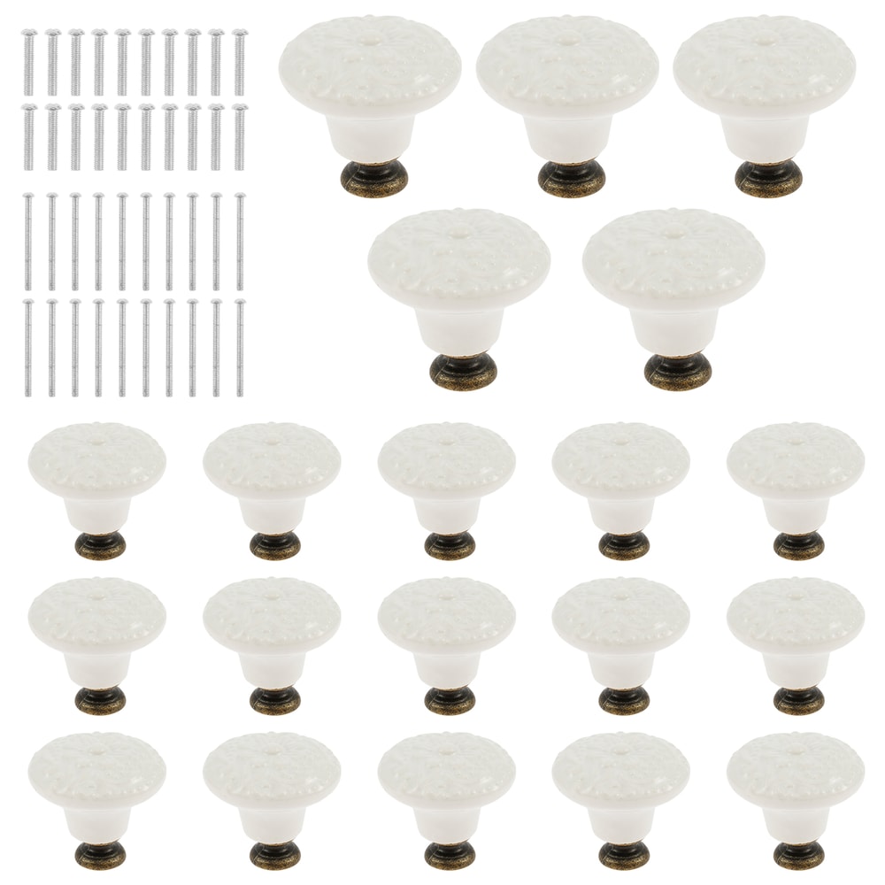 Vintage Ceramic Cabinet Knobs Set For Drawers Dressers And Cupboards 6