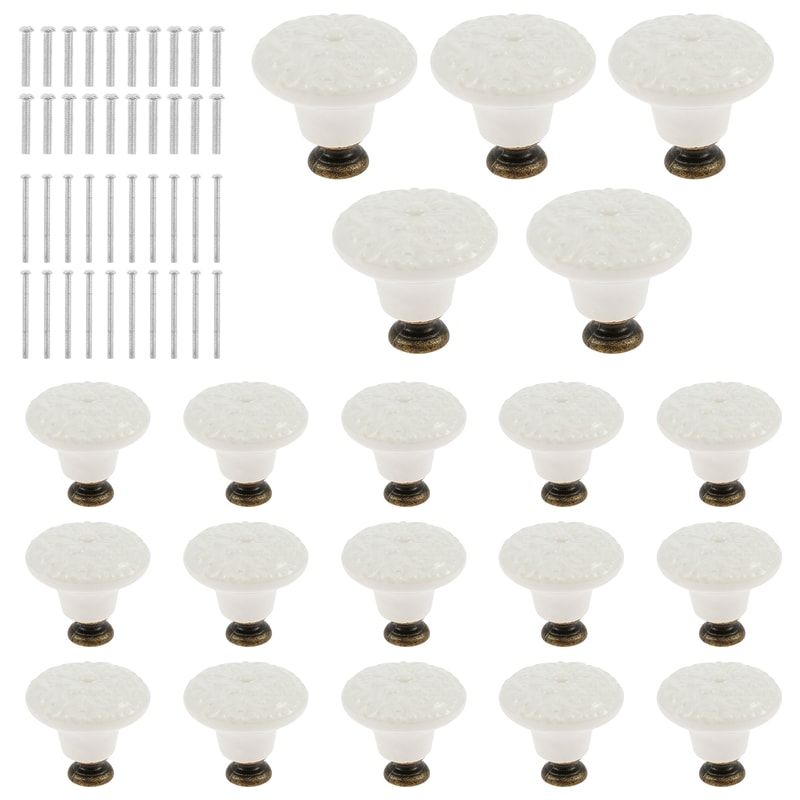 Vintage Ceramic Cabinet Knobs Set For Drawers Dressers And Cupboards 6
