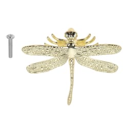 brass dragonfly cabinet knob decorative single hole drawer pull