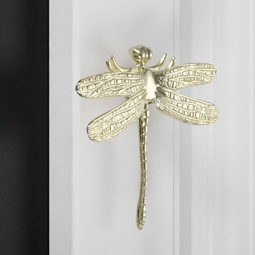 Brass Dragonfly Cabinet Knob Decorative Single Hole Drawer Pull